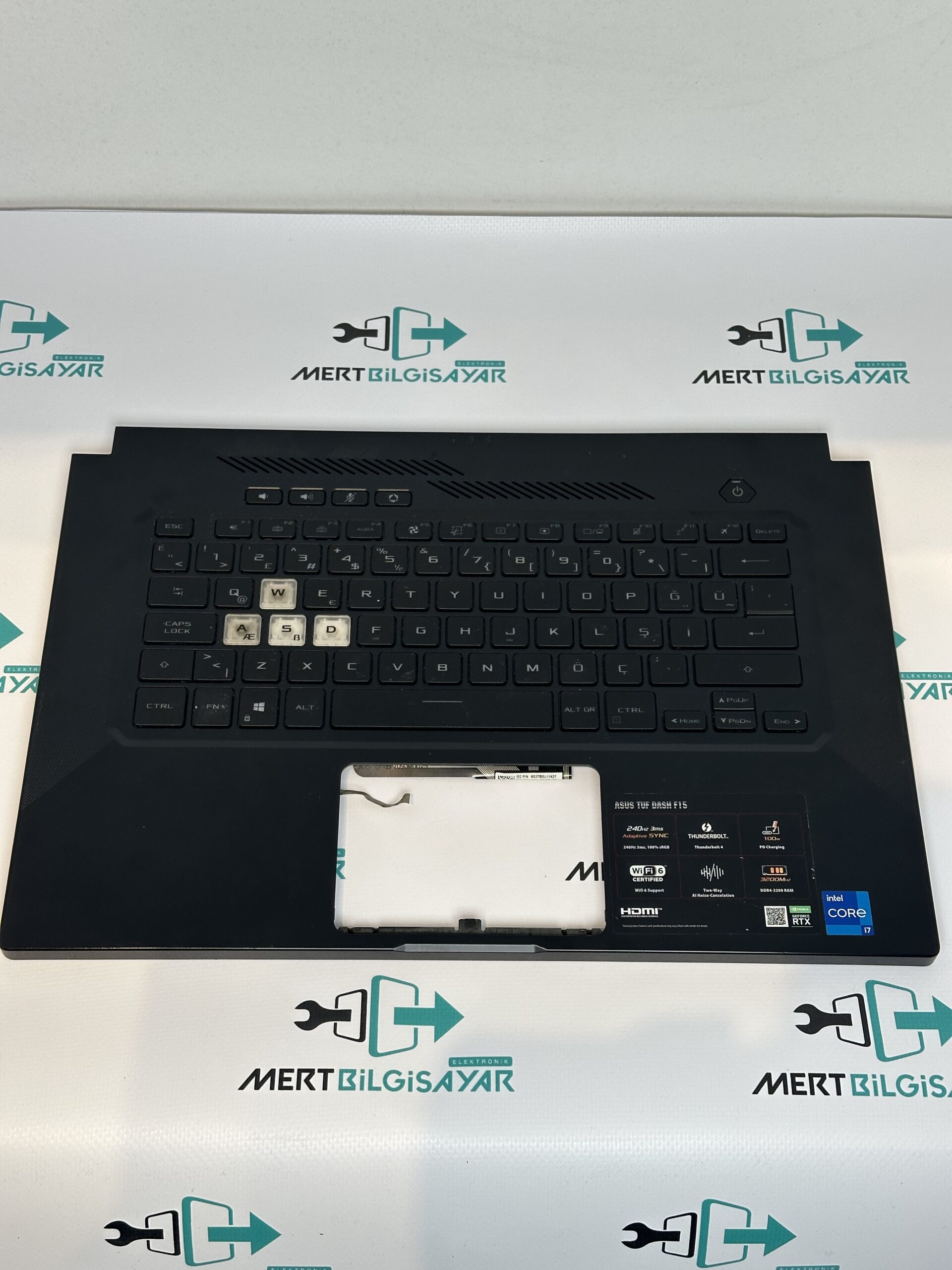 Asus TUF F15 FX516 FA516 FX516P FX516PR FX516PM Klavye Kasası- Klavye Aktif
