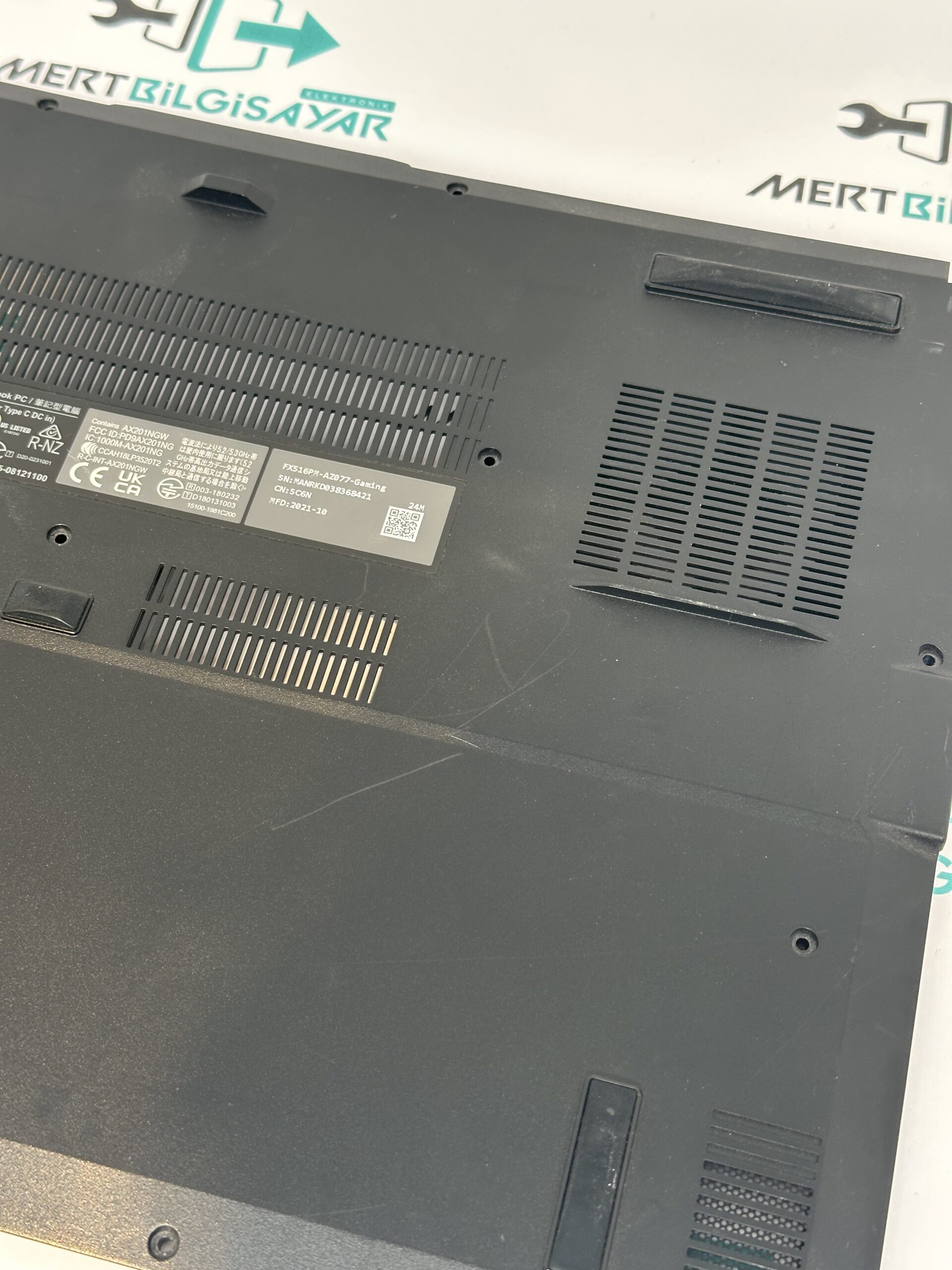 Asus TUF F15 FX516 FA516 FX516P FX516PR FX516PM Alt Kapak- Bottom Case - Görsel 3